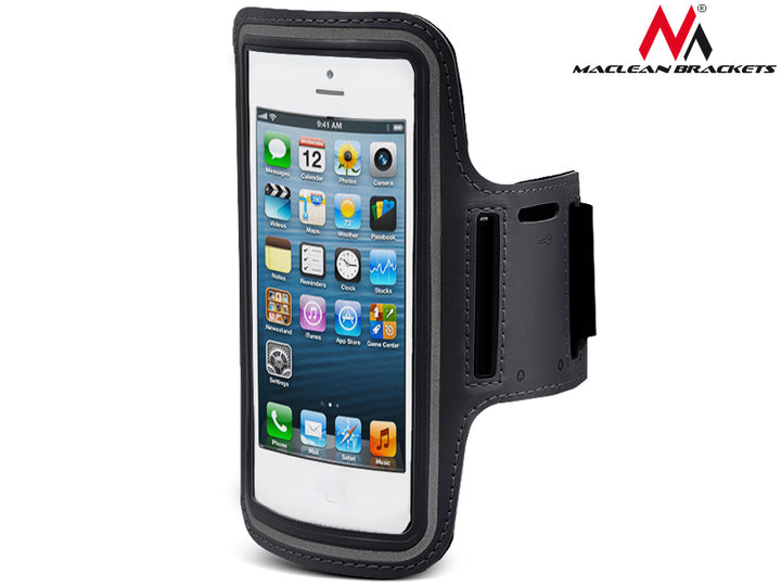 Maclean MC-405 Running Gym Phone Arm Band Holder - Black