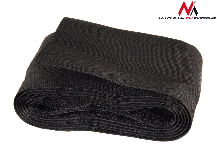 Maclean MCTV-677 Black Velcro Cable Sock Cable Organizer Cable Cover Floor Velcro Security Cable 2m 105mm Black