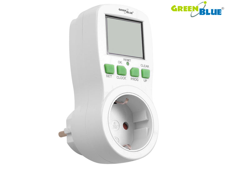 Minuterie numérique GB107G GreenBlue Grand écran LCD - version allemande (sans borne de terre)