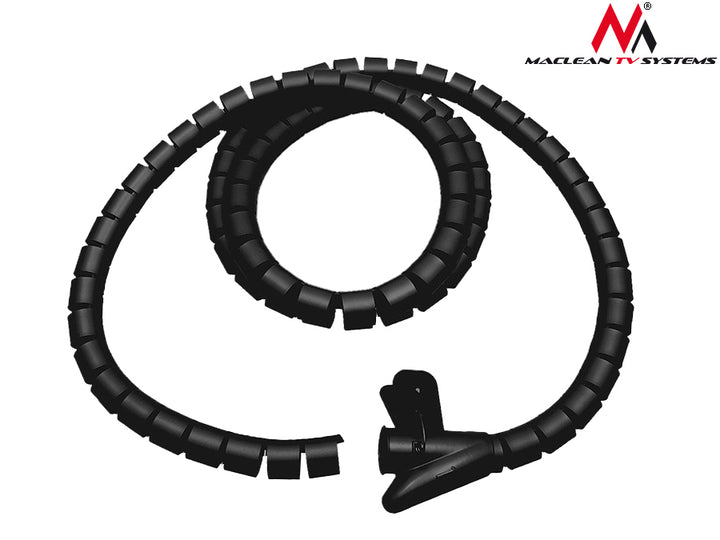 Organizador de cables en forma espiral en dos colores disponibles Maclean MC-525 negro