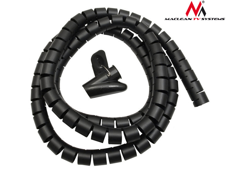 Organizador de cables en forma espiral en dos colores disponibles Maclean MC-525 negro