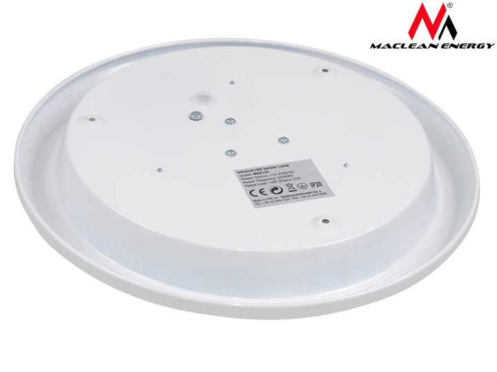 Plafón de techo LED con sensor de presencia por infrarrojos con alcance de 6m  Maclean MCE131