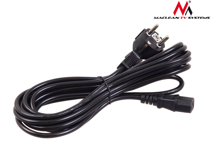 Maclean MCTV-801 Power cable 3pin EU plug length 5m