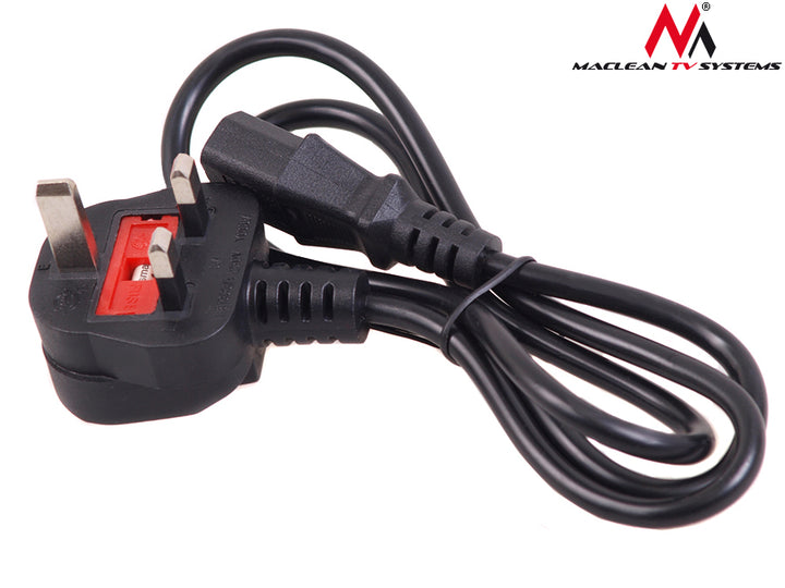 Maclean MCTV-805 Power cable with a 3-pin GB plug 1m