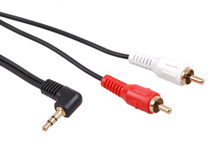 Minijack de 3,5 mm acodado 2RCA 15m MCTV-828 - Alta calidad de transmisión, larga vida útil