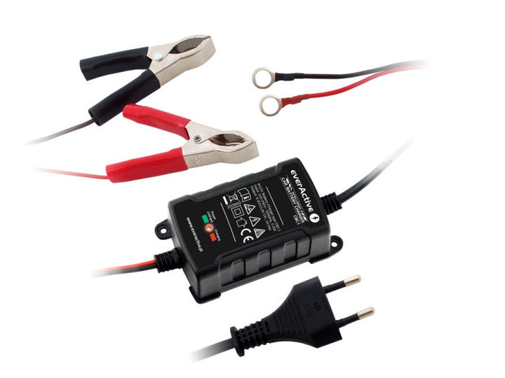 EverActive CBC-1 Intelligent Car Battery Charger 6V / 12V Gel AGM Lead-Acid Automatic for Rechargeable Batteries