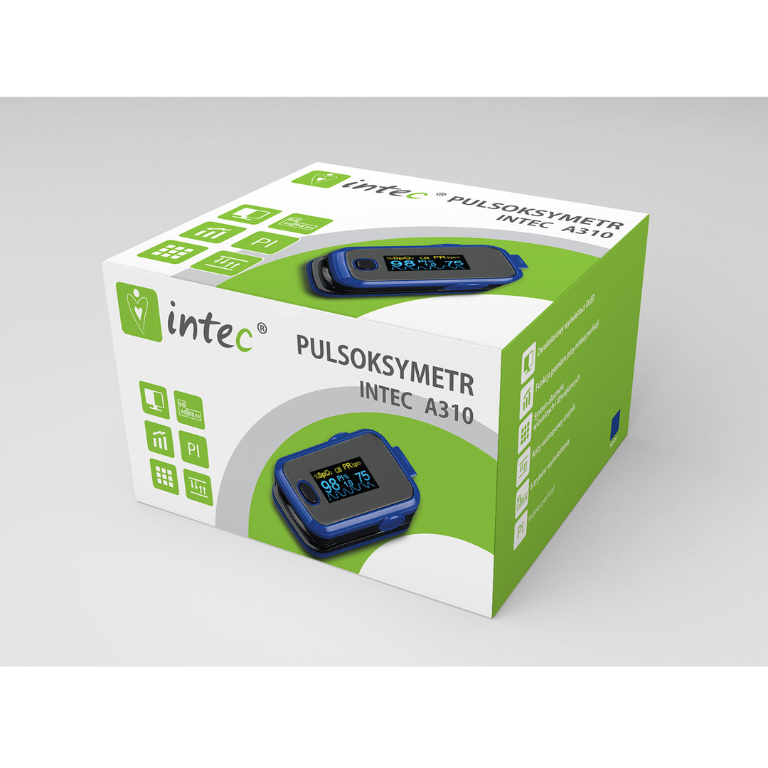 Intec A310 Pulse Oximeter Vingerpulsoximeter OLED-display Puls Zuurstofverzadigings Oximeter