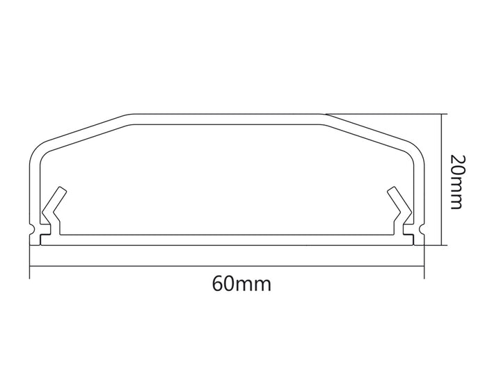 Kabelafdeklijst Maclean MC-693 B 60x20x750mm Aluminium