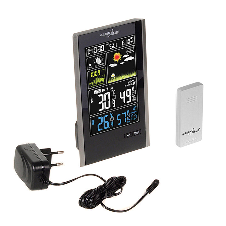 Wireless Weather Station Outside Sensor Alarm Clock Calendar Hygrometer Barometer DCF