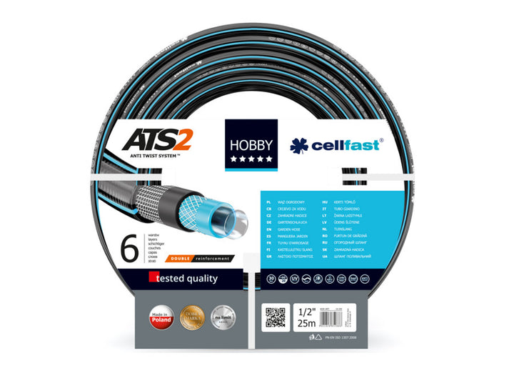 Cellfast 16-200 Garden Water Hose 1/2" 25m ATS2 6 Layers