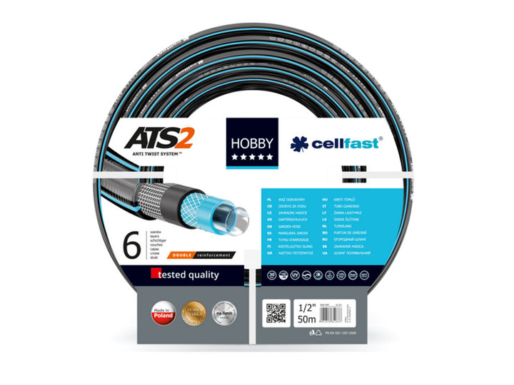 Cellfast 16-200 Garden Water Hose 1/2" 25m ATS2 6 Layers