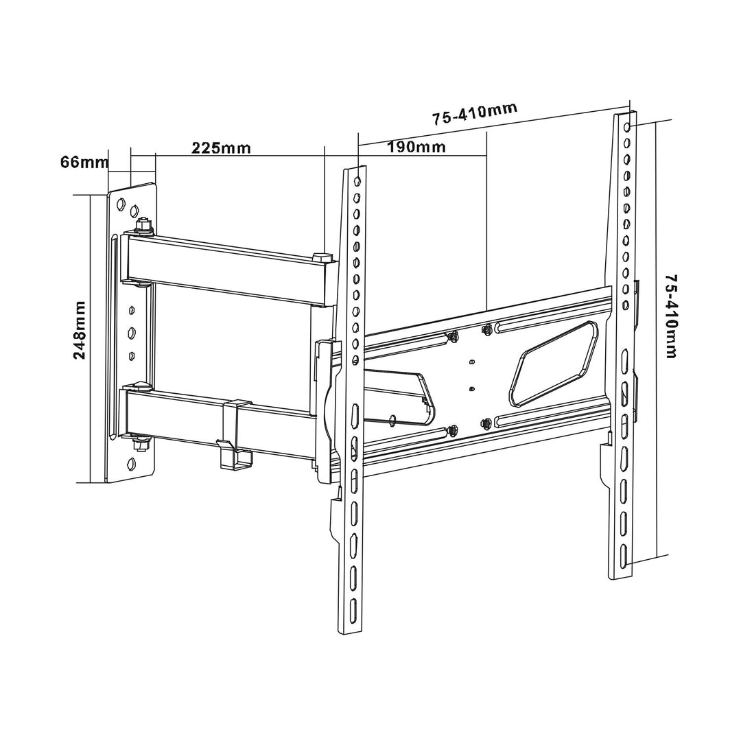 Maclean MC -711N TV Soporte de montaje de pared TV Universal 26 '' - 55 "Pantalla curva de 30 kg LCD LED Plasma