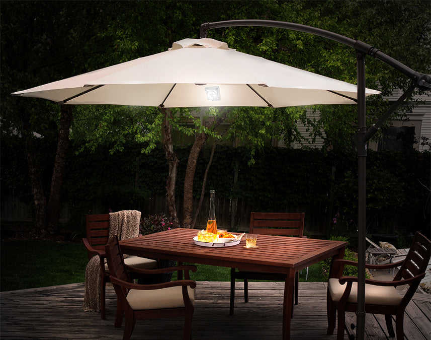 Maclean MCE124 Garden Solar Parasol LED Lamp Dusk to Dawn Sensor