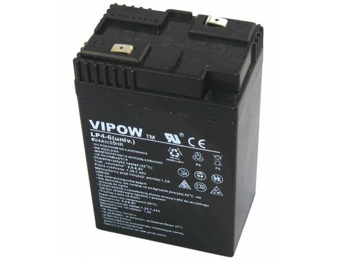 Batterie gel vipow 6V 4Ah tension: 6 V, capacité: 4 ah