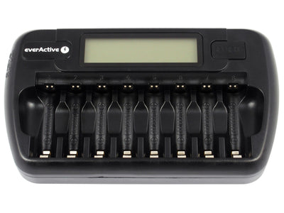 EverActive NC-800 professionelles Batterieladegerät mit 8 Batterien