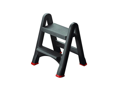 Curver 155160 vouwstap ladder kruk mini 2-stappen tot 150 kg draagbaar oppervlak vouwbaar