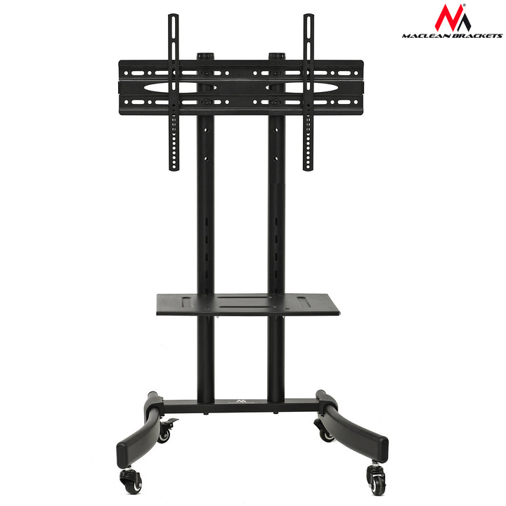 Maclean MC-739 Soporte profesional con estante y ruedas para pantallas planas TV, LED, LCD con peso máximo de 40 kg VESA hasta 600 x 400 mm