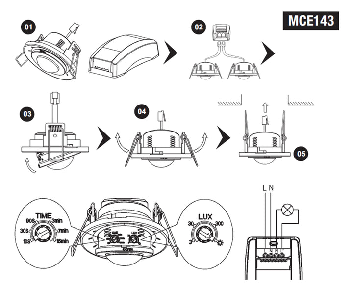 MACLEAN MCE143 Double infrarouge DÉTECTEUR DE CAPEUR DE MOTIF