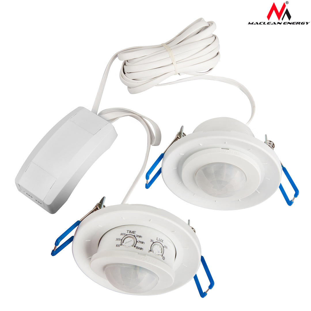 Maclean MCE143 Double Infrared Motion Sensor Detector PIR 2 PCS Automatic Universal 8m