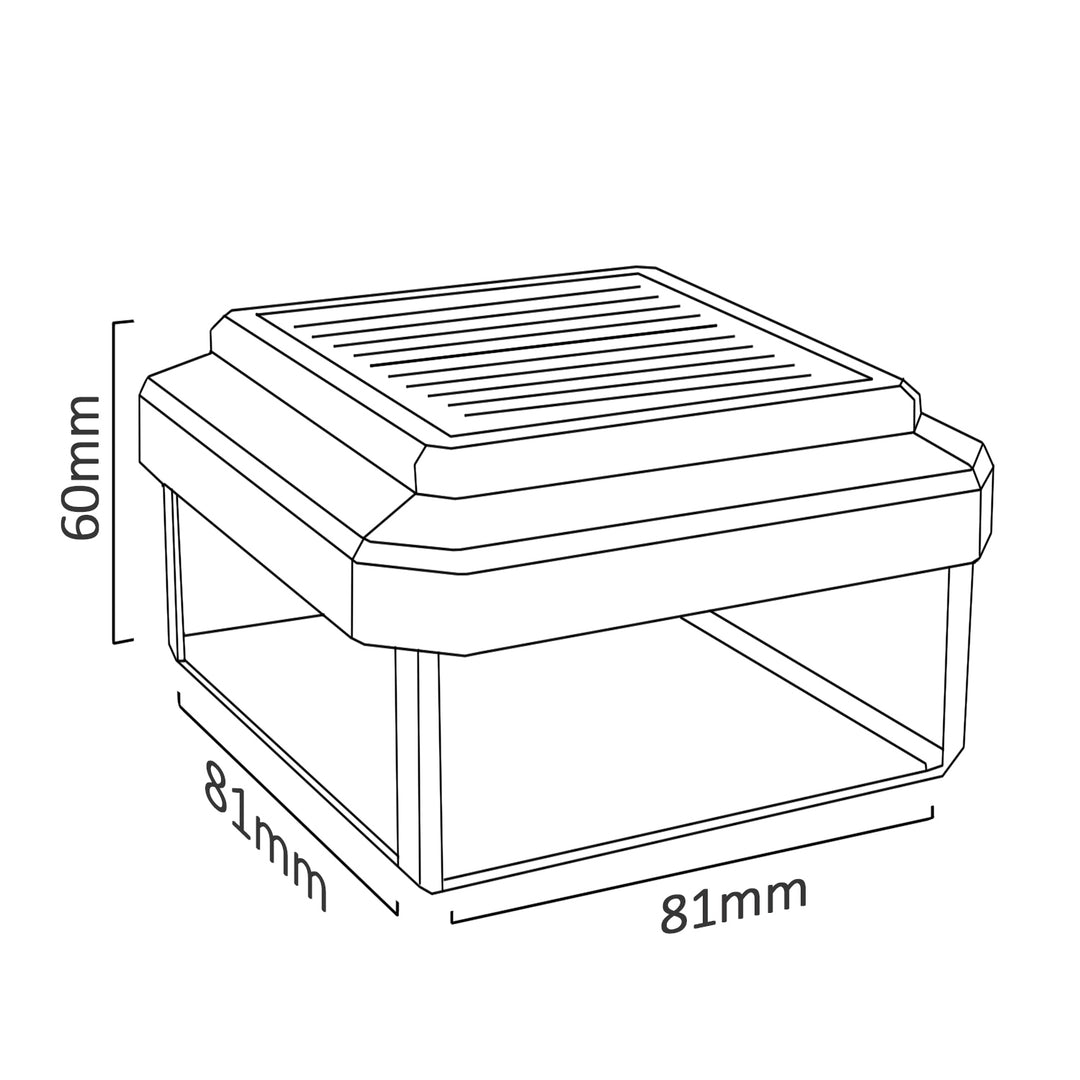 LED 60*40 solar post lamp GreenBlue model GB125