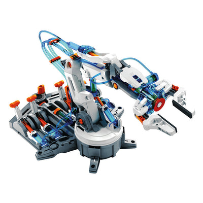 Giocattolo scientifico robotico fai-da-te con braccio robotico idraulico, 229 elementi - Potenza idraulica, apparato di aspirazione, sei assi, senza batteria