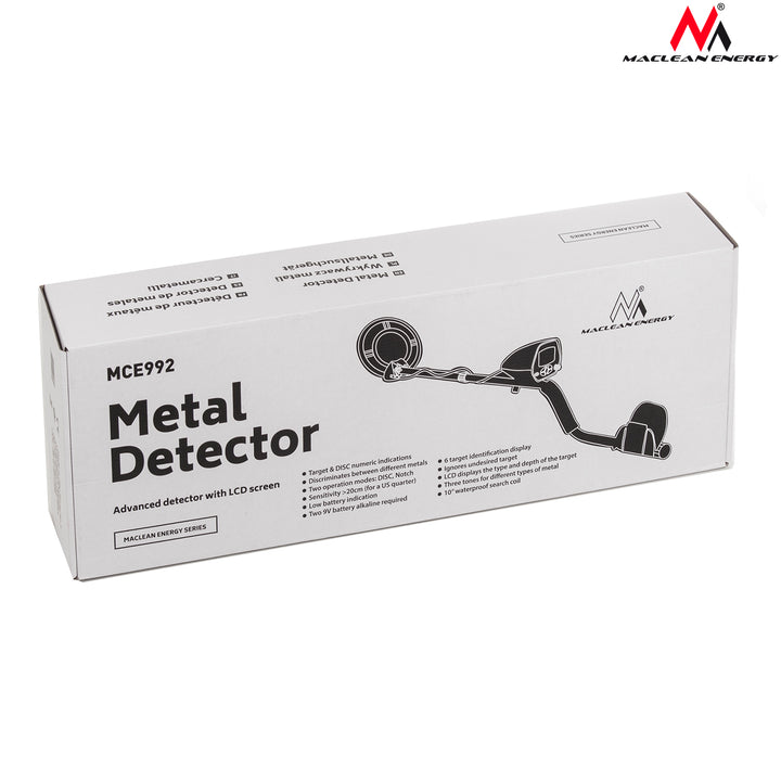 Maclean MCE992 Metal Detector con Discriminatore Rilevatore dei Metalli