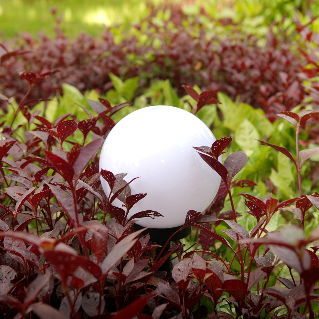 GreenBlue solar freestanding garden lamp, 20x20x53cm sphere, white LED, GB123