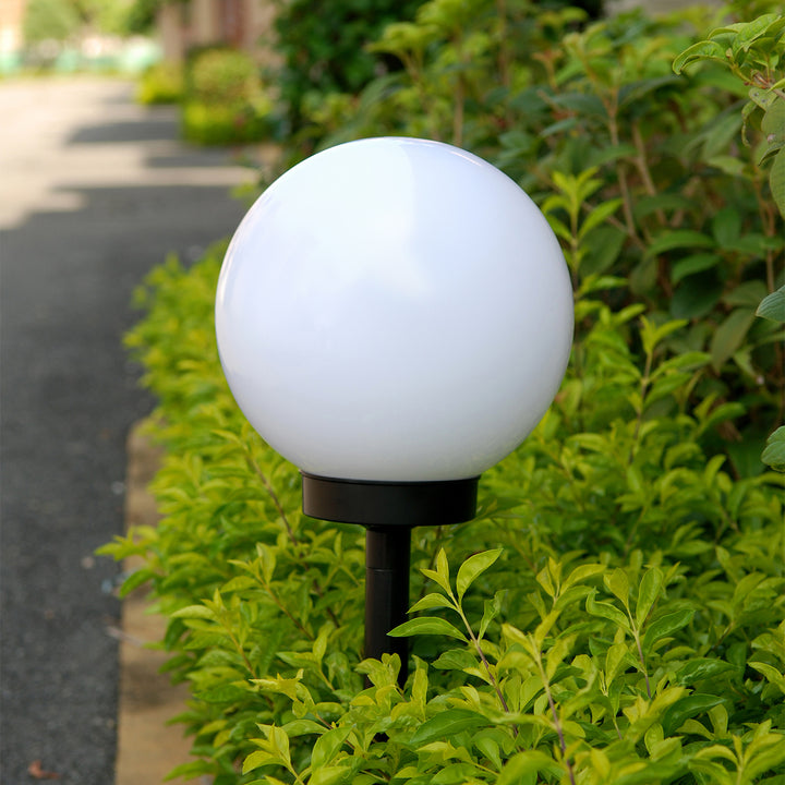 Solar LED Gartenlampe Große Kugel GB166 25x25x58cm, weiß