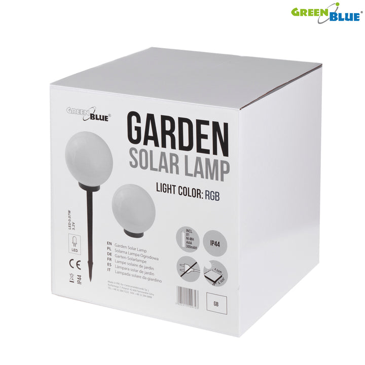 Lampada da giardino LED Solar LED da appoggio GB167 sfere 30x30x63cm, LED a colori