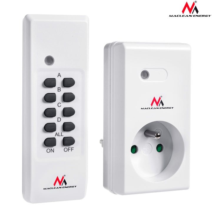 Maclean MCE15 Remote Control Switch Socket with batteries - EU plug