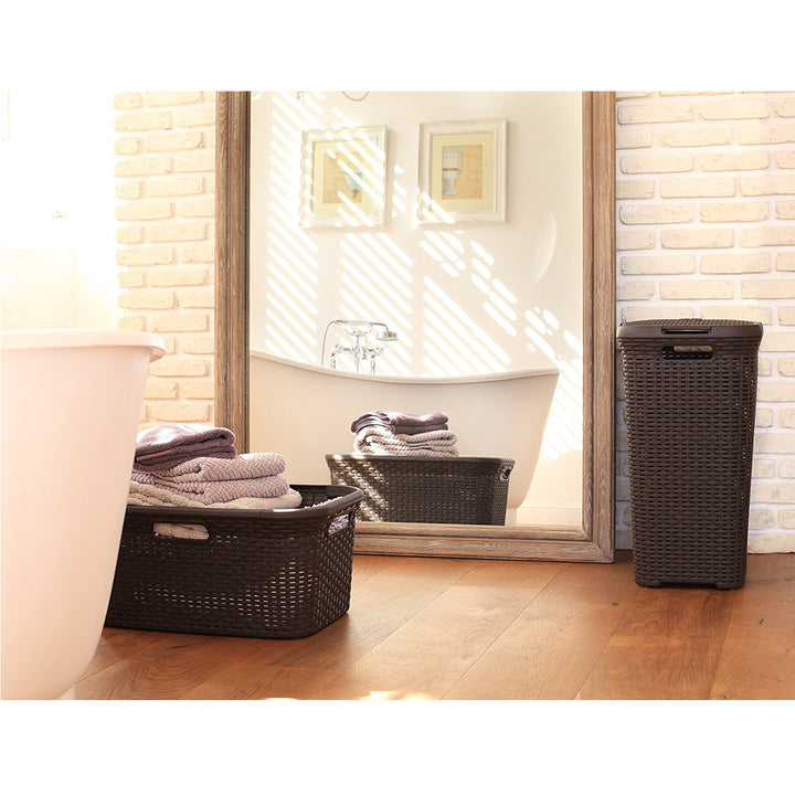 Panier Curver Natural Style 45L, marron foncé