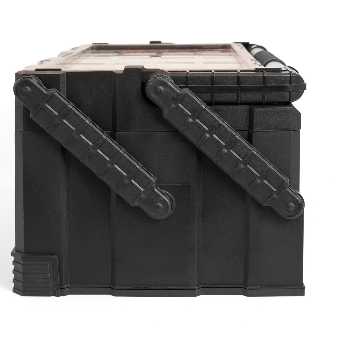 Keter Cantilever Pro 237785 Tool Box 22" Black Handle Clamps Sturdy 2-Level Hand Tools Accessories Professional