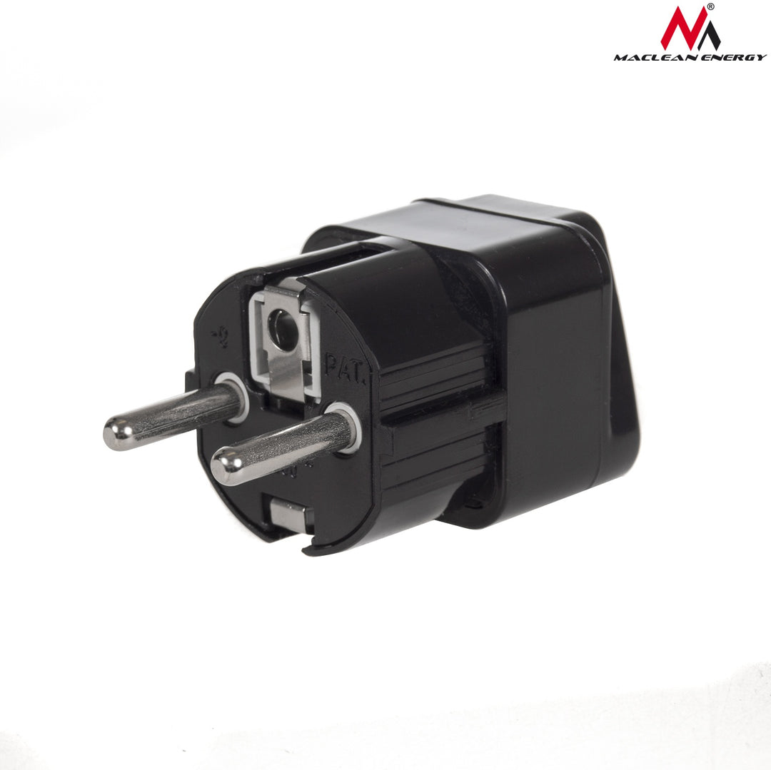 MACLEAN MCE155 Adapter Socket UK On Universal Unit Version Black