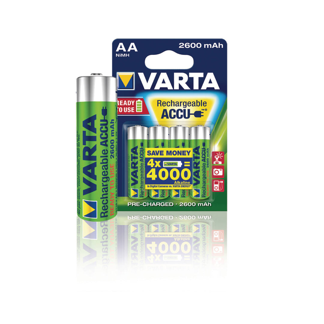 Varta 5716101404 4x Akku AAA/AA NiMH 800mAh 1000mAh 2100mAh 2600mAh R03/R06