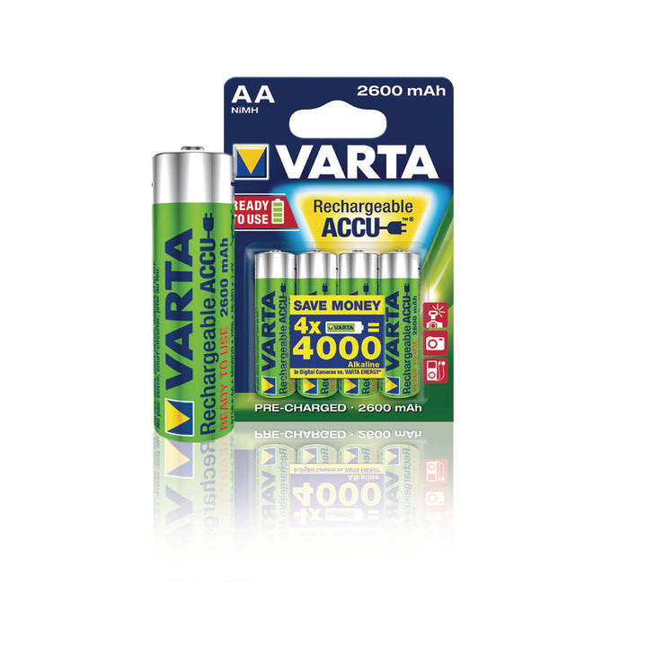 4x piles rechargeables Varta Ready2use R6 / AA  2600mAh