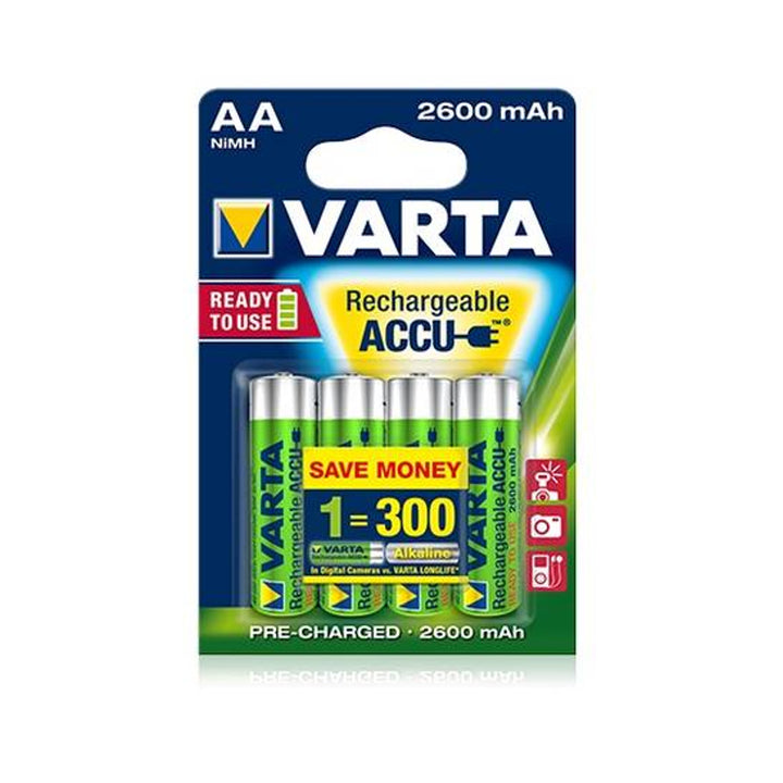 4x piles rechargeables Varta Ready2use R6 / AA  2600mAh