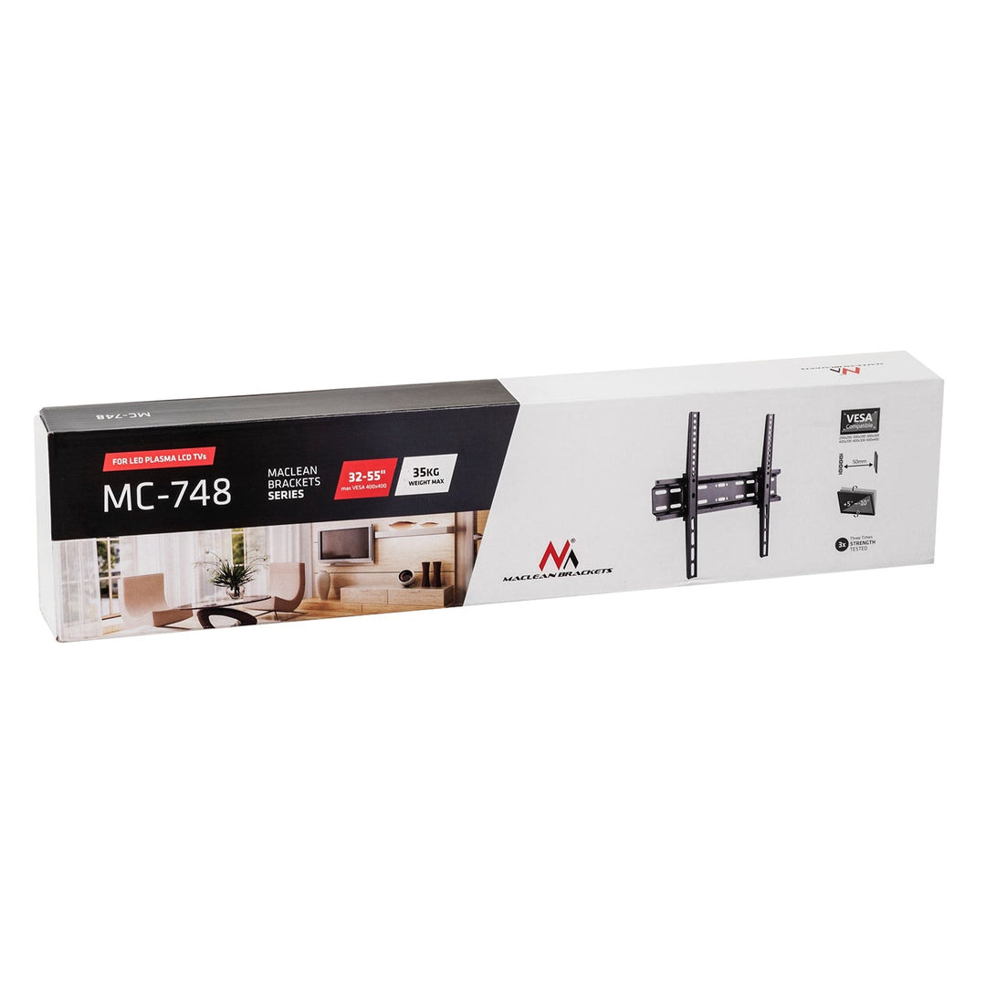 Maclean MC-748 TV Bracket Wall Mount Universal LCD LED Plasma Slim 32'' - 55" 35kg Space Saving