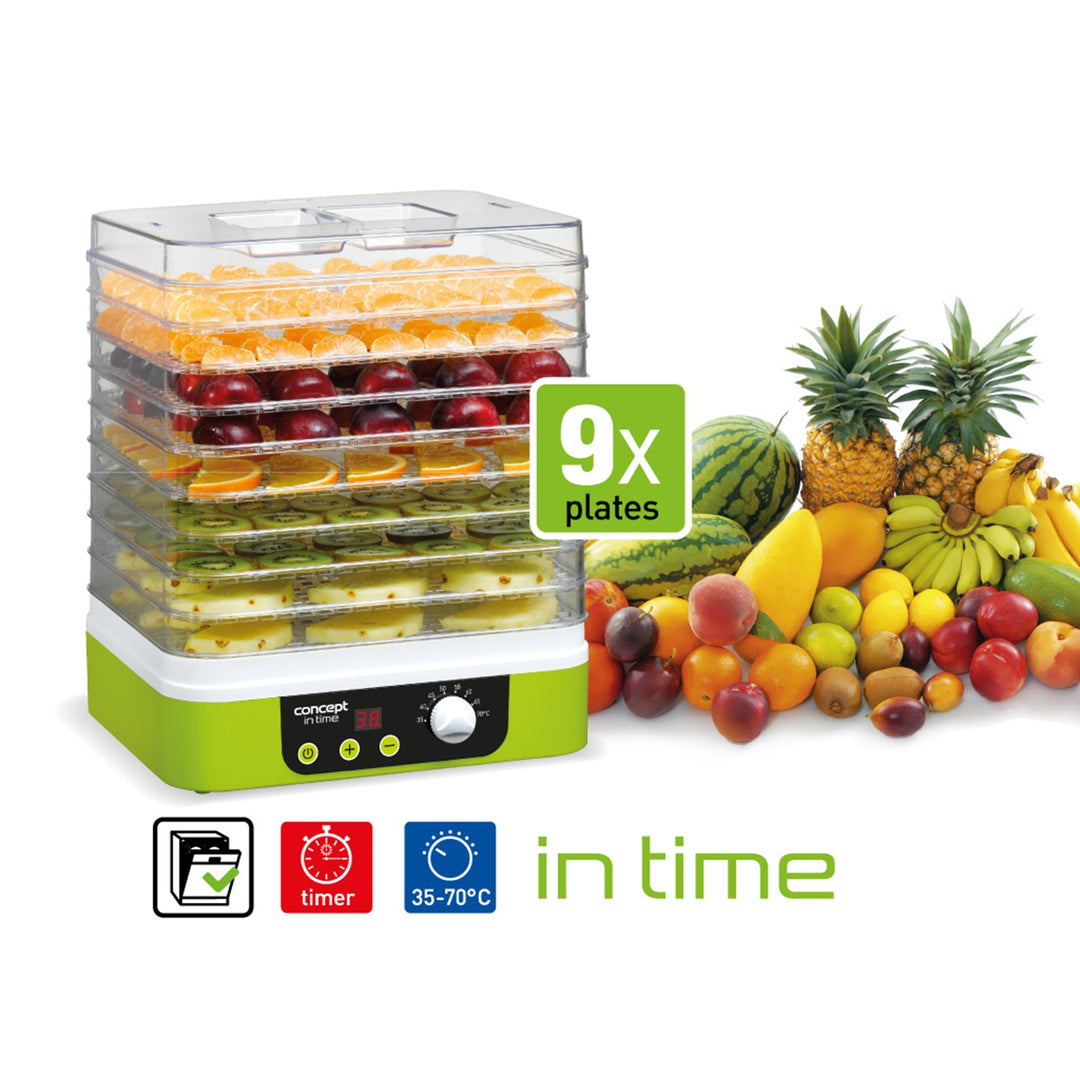 Concept SO 1060 Food Dehydrator 6 Tray 245 W For Fruits, Vegetables, Mushrooms, Flowers, Herbs, Meat, Fishes