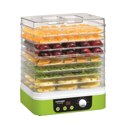 Concept SO 1060 Food Dehydrator 6 Tray 245 W Voor Fruit, Groenten, Paddestoelen, Bloemen, Kruiden, Vlees, Vissen