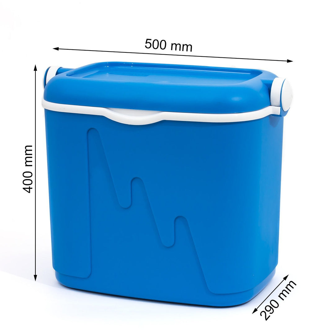 32L Portable Cooler with 2x Ice Pack Travel Picnic Beach Camping Freezer Blocks Refirgerator Handle Loc