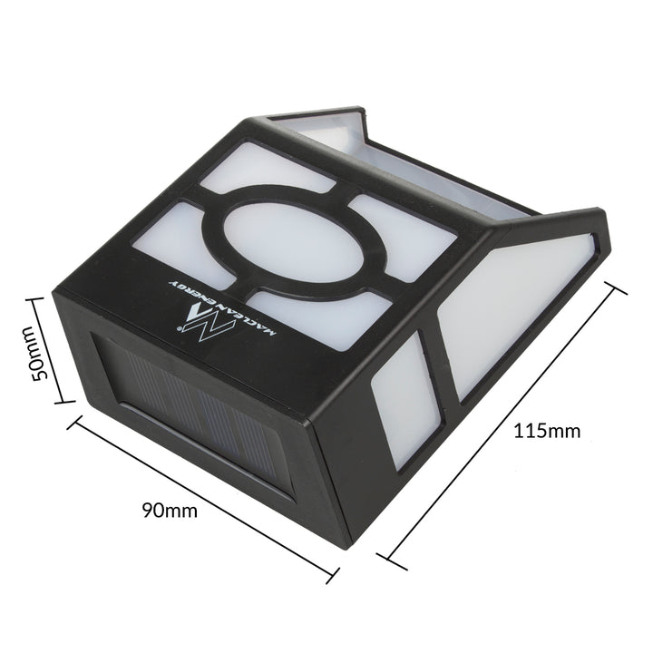 Maclean Energy MCE 171 Solar LED-wandtuinlamp Licht voor muurhek Patio Tuin Schemeringsensor