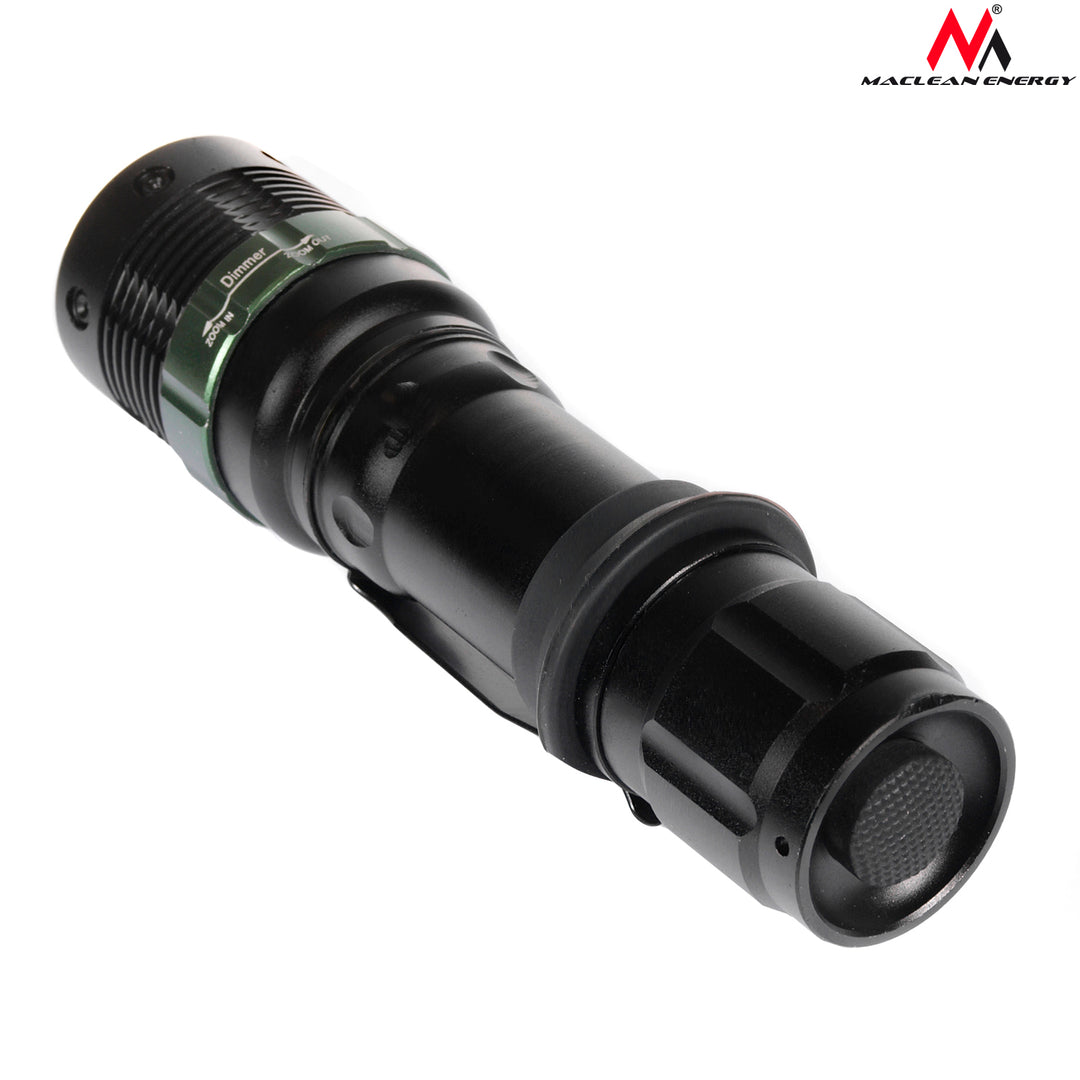 Maclean MCE175 lampe torche LED lampe de poche vélo + chargeur de batterie + support ensemble rechargeable 3W