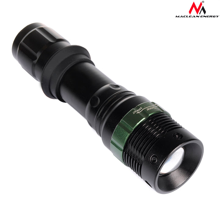 Maclean MCE175 lampe torche LED lampe de poche vélo + chargeur de batterie + support ensemble rechargeable 3W