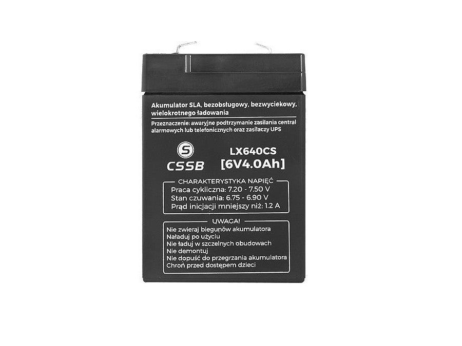 Batteria al gel CSSB 6V 4Ah LAMEX vario uso efficente