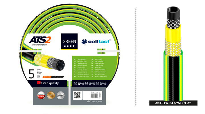 Garden Cellfast Tuyau d'arrosage vert ATS2 3/4 " 25m, 5 couches