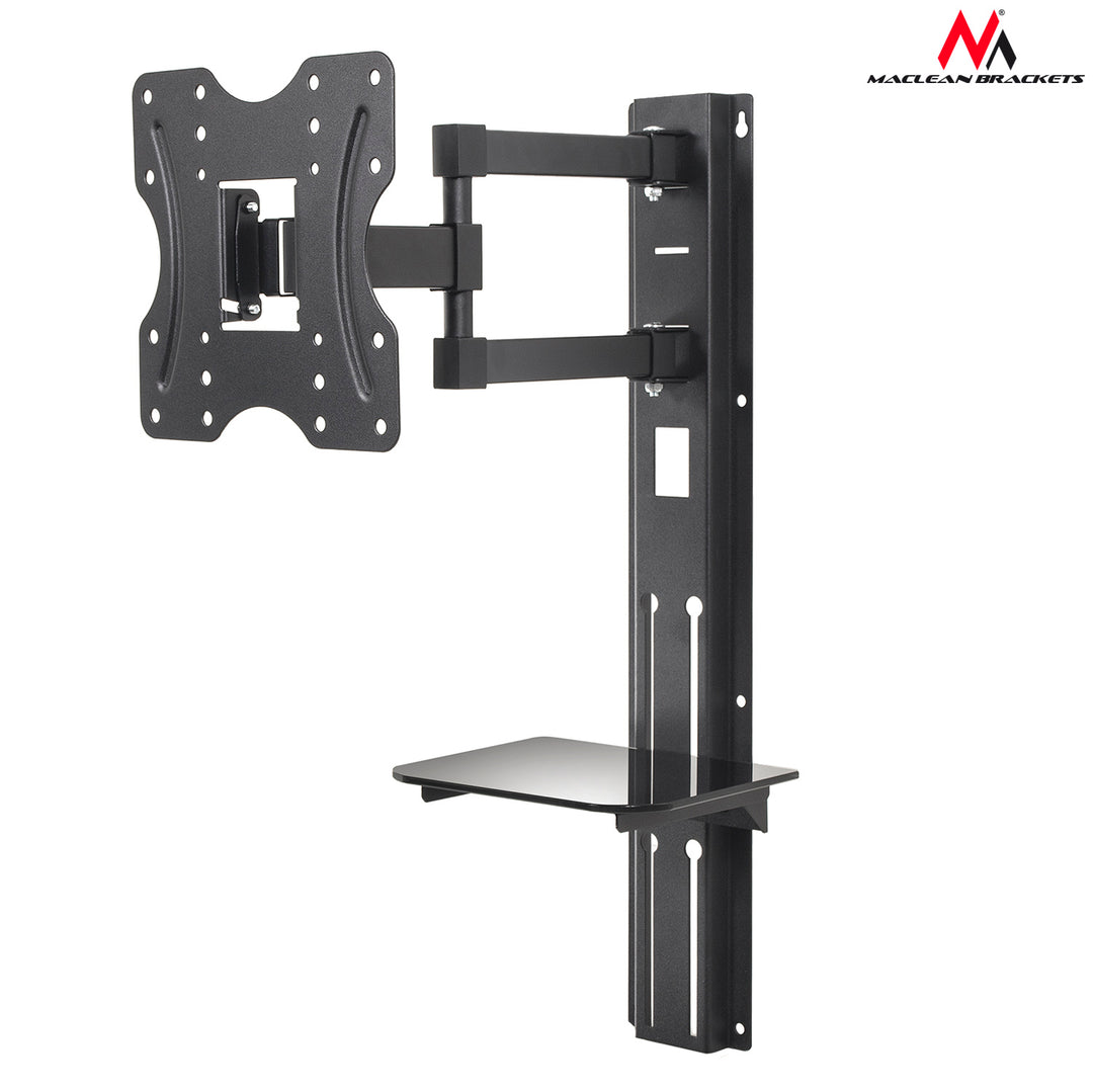 MacLean MC-771 TV-beugel Wall Mount 23 "- 42" met dvd Xbox PS4-plank 30kg Vesa LCD LED-plasma