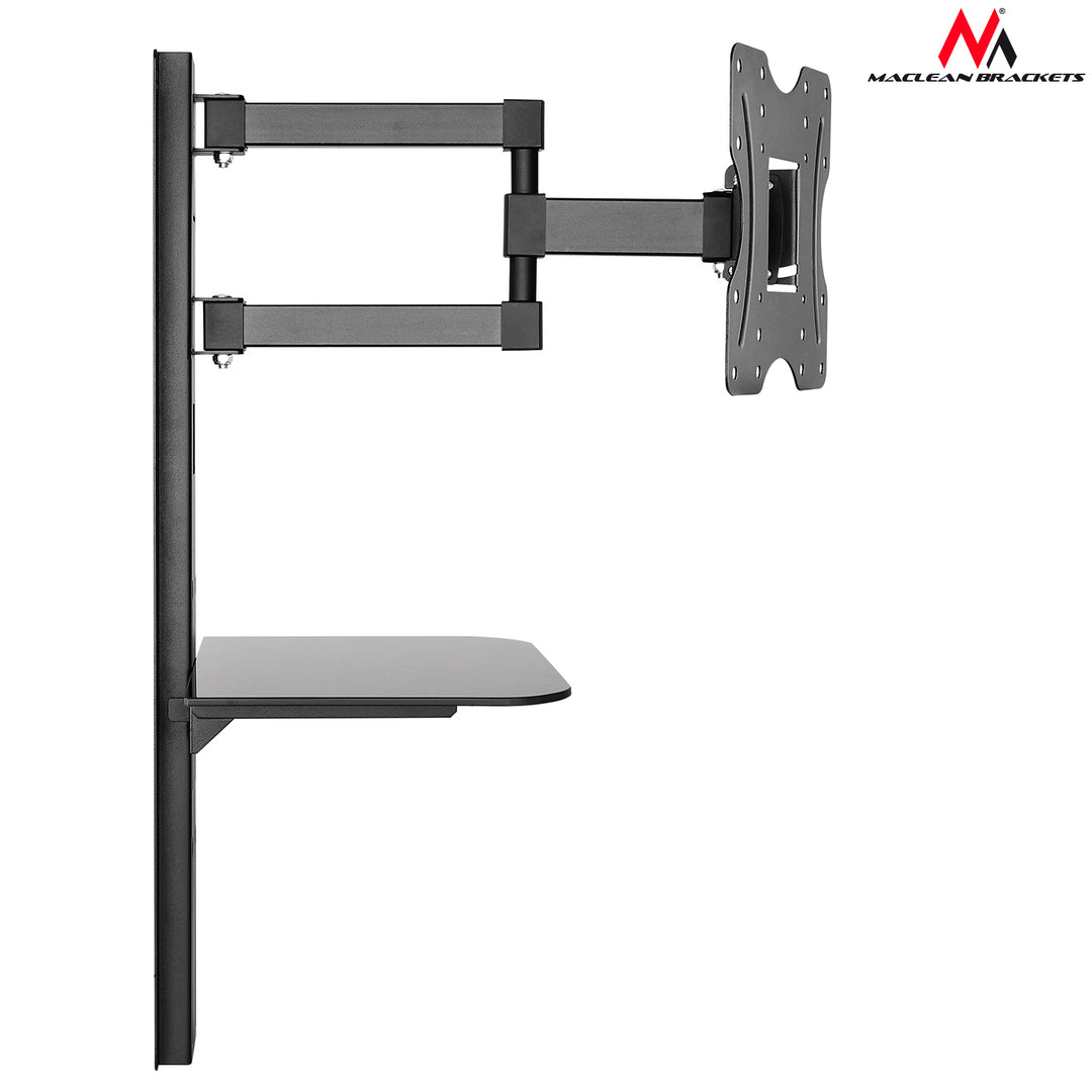 MACLEAN MCLEAN MC-771 TV BRACKET MUR MONT 23 "- 42" avec DVD Xbox PS4 Shelf 30kg Vesa LCD Plasma LED