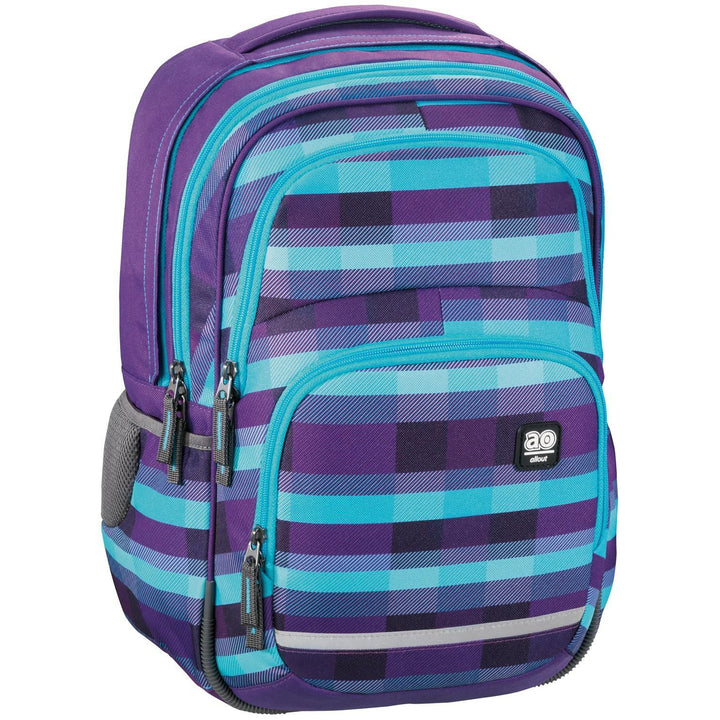 Hama All Out Blaby Sommer Check lila Jugend Rucksack