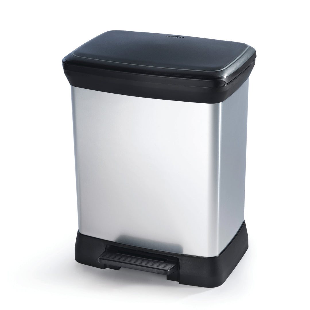 Curver 203278 Waste Bin Foot Pedal Lid Metallic Surface 30L – Euroelectronics EU