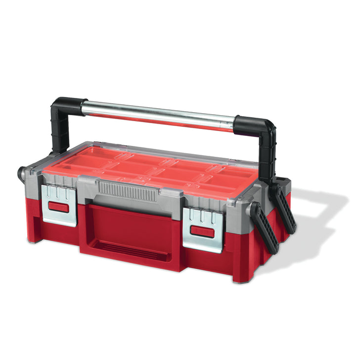 Caja de muebles KETER Cantilever en color rojo.